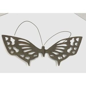 Vtg MCM Brass Butterfly Wall Hanging Decor Mid Century Modern Boho 9.9"
